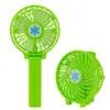 Behandel USB -ventilator opvouwbare handvat Mini -oplaad elektrische fans Snowflake Handheld Portable for Home Office Gifts Retail Box 6 Colors2561885