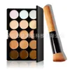 15 färger concealer camouflage makeup palette ansikte grädde makeup concealer palett smink uppsättning verktyg med pensel för salong fest