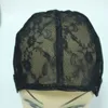 5pcs Black Color Wig Capulade Net Net Juif Base Wig Caps pour fabriquer des perruques STRAP ALIGNABLE ALIGNABLE SANS GLUE à l'arrière