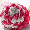 2017 Bouquet artificiali Bouquet da sposa di lusso Fiori fatti a mano di alta qualità per la sposa Accessorio da sposa Bouquet Perle da matrimonio