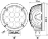 LED-arbetsljus 7 "60W Cree LED-arbetslampa 12-ledd * (5W) Körning av arbetsljus SUV ATV 4WD 4X4 Jeep Flood Spot Beam 5100LM IP67 Trucklampa