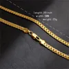 Yhamni män guld färg halsband med stämpel guld färg halsband grossist trendig 5 mm bred 50 mm lång ormkedja halsband män nx174