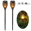 Solflamljus utomhus LED Julljus Vattentät Landsacpe Dekoration Solar Torches Garden Lights med flameffektbelysning