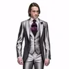 Ternos masculinos Blazers Atacado - 2021 Custom Maderoyal Blue Smoking Casamento com calças Mens Terno Smoking Fit Grooms Jacket + Calças + Colete + T