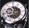 watches men luxury watch china Man's Casual Gold dial hollow manual mechanical Leather strap