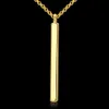 Extreme Simplicity Long Strip Pendant Necklace Europeo y Americano Popular 18K plateado en oro Nickle Antialérgico collares románticos