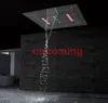 Soffione doccia a soffitto di grandi dimensioni LED con telecomando 800800 Rain Waterfall swirl5270986