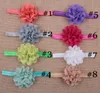 50 pieces 2.5 inch fashion flower headband girl hollow fabric flower hair band child girl newborn hair color 15 color TO344