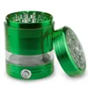 2.5 Inch Aluminum LED Herb Grinder 5 Piece Spice Mill Crusher Free Shipping