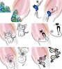 Paznokci salon DIY Design Cartoon Cat Water Transfer Nail Art Sticker Paznokci do dekoracji Łatwy Zastosuj i usuń