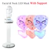 LM002 3 Color Photodynamic LED Infrared Facial Neck Mask Skin Microcurrent Massager Rejuvenation Anti-Aging Beauty Therapy Home Use Clinic