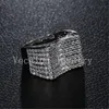 Vecalon Handmade 158pcs Topaz Simulated diamond Cz Female Wedding Band 10KT White Gold Filled Engagement Ring for Women Sz 5-11