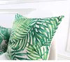 Housse de coussin jungle tropicale plante tropicale fundas style d'été capa de almofada feuilles vertes taie d'oreiller214d