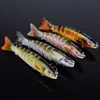 12.3cm/17g Multi Jointed Bass Plastic Fishing Lures Swimbait Sink Hooks Tackle high quality fish lure