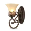 American Antique Corridor Wall Lamps European Bedroom Bedside Wall Lights Mirror Front Living Room Wall Lighting Fixtures2517