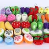 Nieuwe Fruit Groenten Ontwerpen Pluche Hanger Speelgoed Kinderen Kinderauto Hanger Mobiele Telefoon Tas Sleutelhangers Sleutelhanger KERST Geschenken 613cm WXK8556003