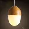 Lampada a sospensione a LED moderna a forma di noce di noce a sospensione lampadari in vetro di vetro ristorante illuminazione sala da pranzo decorazione del illuminazione245b