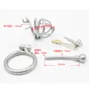 Latest Design Male Chastity Cock Cage Sex Slave Penis Lock Anti-Erection Device With Removable Urethral Sounding Catheter Shortest Sex Toy