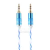 3.5mm stereo AUDIO AUX Cable Dual Color Wire Pomocnicze sznury Jack Male do Męski M / M 1 M / 3ft dla Samsung Telefon Komórkowy 200 SZTUK Brak pakietu