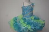 2021 Colorful Toddlers Pageant Dresses with Beaded Straps and Tiered Skirts Real Photos Crystals Little Rosie Ritzee Girls Pageant Gowns