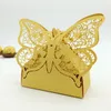 Design-2 Scatole di cioccolatini con scatola di caramelle a forma di farfalla cava tagliata al laser da 100 pezzi per regalo di favore per baby shower per feste di matrimonio