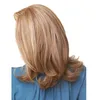 Perruques synthétiques Woodftival femmes perruques longueur moyenne résistant à la chaleur fibre cheveux 45 cm Blonde droite perruque synthétique Ombre