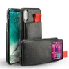 Dla iPhone X XS 7 8 6 plus portfel skórzany etui na wstrząsy RFID Etui Pull Up Uchwyt do karty kredytowej Uchwyt na telefon