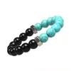 Moda Pedra Natural Pulseiras 10mm matte Onyx Turquoises Pedra Beads Parafuso cap Chakra Pulseira para Mulheres Dos Homens de Jóias