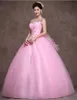 De alta qualidade um ombro tule vestido de baile quinceanera vestidos doce 15-16 princesa vestidos de doces rosa formal vestido de andar-comprimento