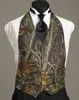 Billiga försäljning Camo Mens Wedding Vests OuterWear Groomsmens Västar 2016 Realtree Spring Camouflage Slim Fit Mens V Neck Västar