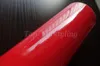 Adesivo de carro vermelho alto brilhante com 3 camadas de adesivos de vinil para embrulho de carro com liberação de ar para capas de carro