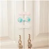 Child safety lock blue powder folding refrigerator drawer to unlock the baby multifunctional lock Gates