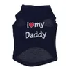 I love my mommy Daddy Pet Dog Shirt Clothes Puppy Cat Apparel Vest Coat Clothes T-shirt Cotton Blended Pet Suppliers295a