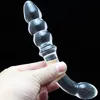 Pirex vidro vibrador falso pênis cristal anal contas butt plug massageador de próstata gspot masturbação feminina brinquedos sexuais para mulheres men1431031