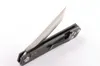 High End survival folding blade knife D2 steel 60HRC tanto point blades TC4 titanium alloy handle knives with gift box