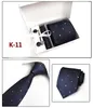 2019 HOT Necktie set handkerchief Cufflink Necktie clips Gift box 20 colors for Father's Day Men's business tie Christmas Gif