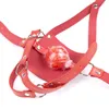 Взрослые игрушки кожаная жгут головы маска во рту шарик кляп -рабство фетиш -сдержанность #R501