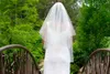 Veils New Hight Qualityr Best Sale Wrist White Ivory Cut Edge Veil Mantilla Veil Bridal Head Pieces For Wedding Dresses