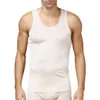 100% Pure Silk Knit Men's O-neck Man Undershirt Classic Tank Top Solid Size L XL XXL