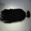 Naturalne mongolskie afro perwersyjne włosy 100g perwersyjne włosy włosy afro włosy ludzkie do pleciania luzem bez przywiązania Kinky Curly3599902