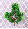 Plastic plant groen kunstmatige banyan bladeren ficus takken gras huisdecoratie paarse tak 12pcs8142776