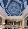 カスタム3D立体模様の壁紙3 d天井青い空と白の空の装飾絵の天井の壁紙壁のための壁紙3 d