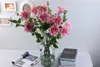 5xBouquets de fleurs en soie émulationnelles, 3 têtes de fleurs de Dahlia pour décoration de fête à domicile, décoration de mariage, Flores artificielles