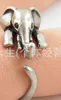 Elephant Animal Rings For Women And Girls Cute Jewelry Open Ring Silver Brown Color Wholesale Gift Party