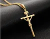 Корейский модные женщины ожерелье с покрытием золота крест кулон ожерелья Christian Men Link Change модная свадьба годовщина дня благодарения Рождество Рождество
