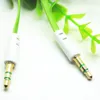 Gratis Färgrik Flat Nudel 3.5mm AUX Audio Auxiliary Cable Jack Man till Man Plug Stereo Cord Wire för iPhone