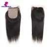 Silk top closure 4x4 Virgin 100% Human Hair Brazilian Straight Closure Pre Plucked Lace Frontal