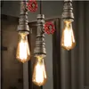 Nuove lampade a sospensione a tubo d'acqua vintage Lampade a sospensione a lampadina Edison industriale Loft Retro Lampade a soffitto da bar fai-da-te Fixture Luminarias