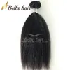 Brazilian Virgin Hair Kinky Straight Hair Extensions Weave Weft 8-34 3PPCS/Lot Natural Black Color