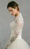 2018 Bolero Mariée Dentelle Cape Manches Longues Wrap De Mariée Appliqued Vestes Capes De Mariage Wraps Bolero Veste Robe De Mariée Wraps Plus La Taille